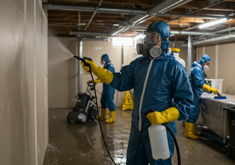 Basement Sanitization and Antimicrobial Treatment process in Valley Hill, NC